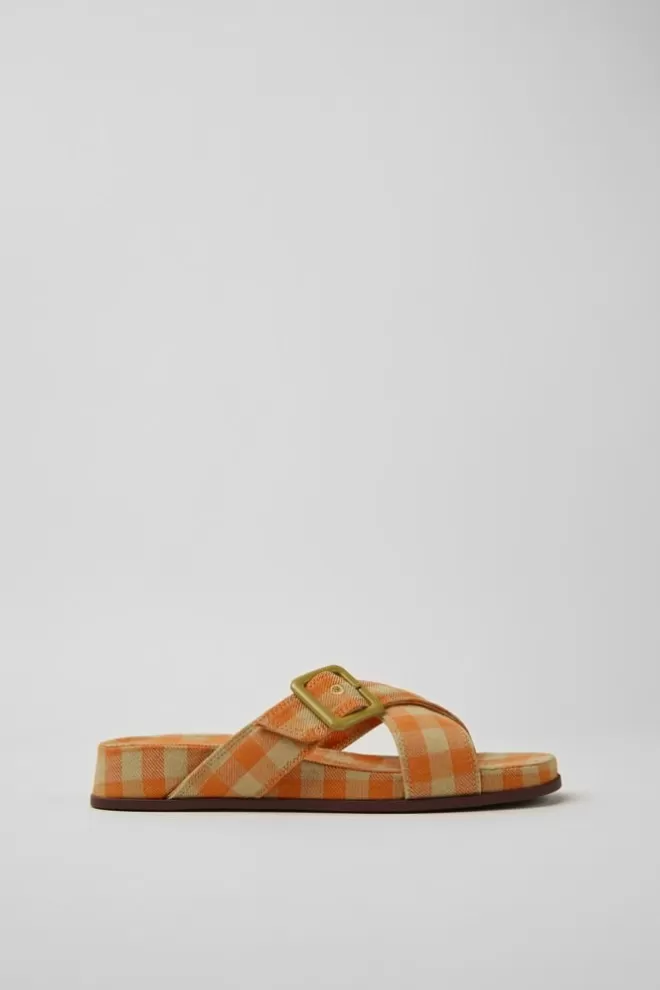 Sandalias<Camper Sandalias Naranjas Y Beige Para Mujer