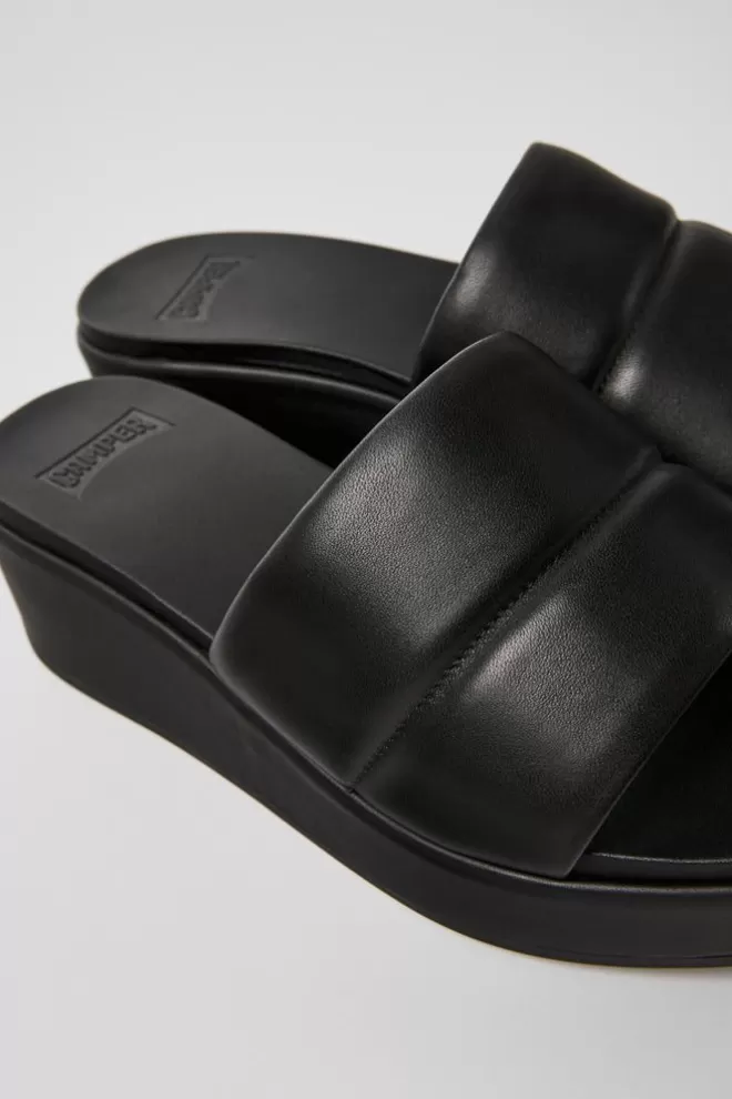 Sandalias<Camper Sandalias Negras De Piel Para Mujer