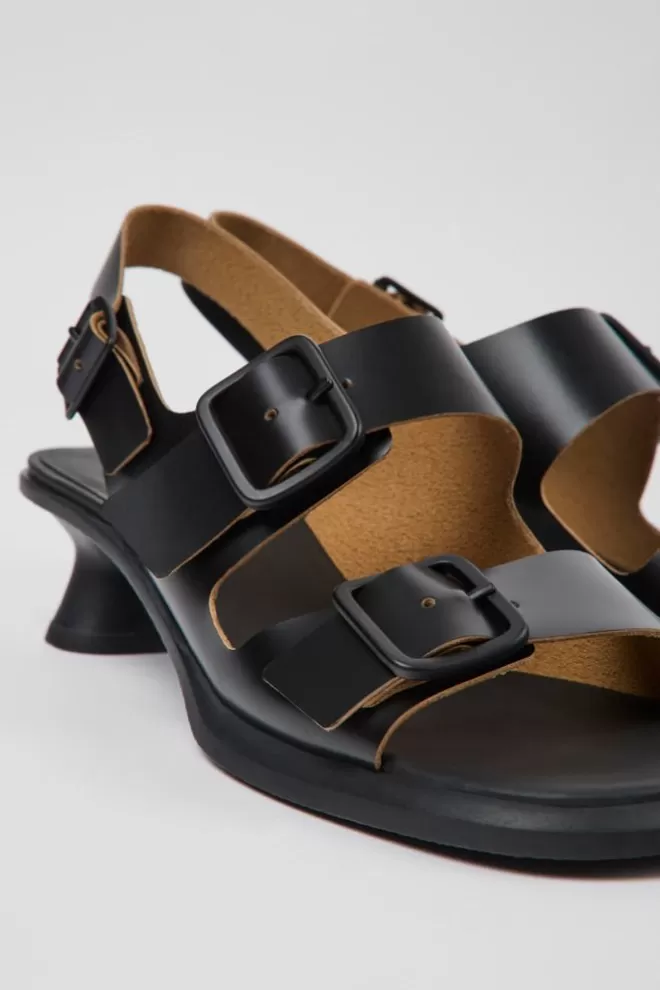 Sandalias<Camper Sandalias Negras De Piel Para Mujer