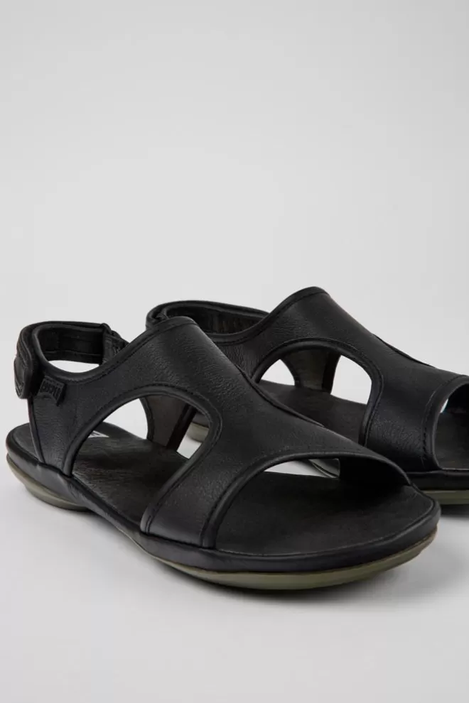 Sandalias<Camper Sandalias Negras De Piel Para Mujer