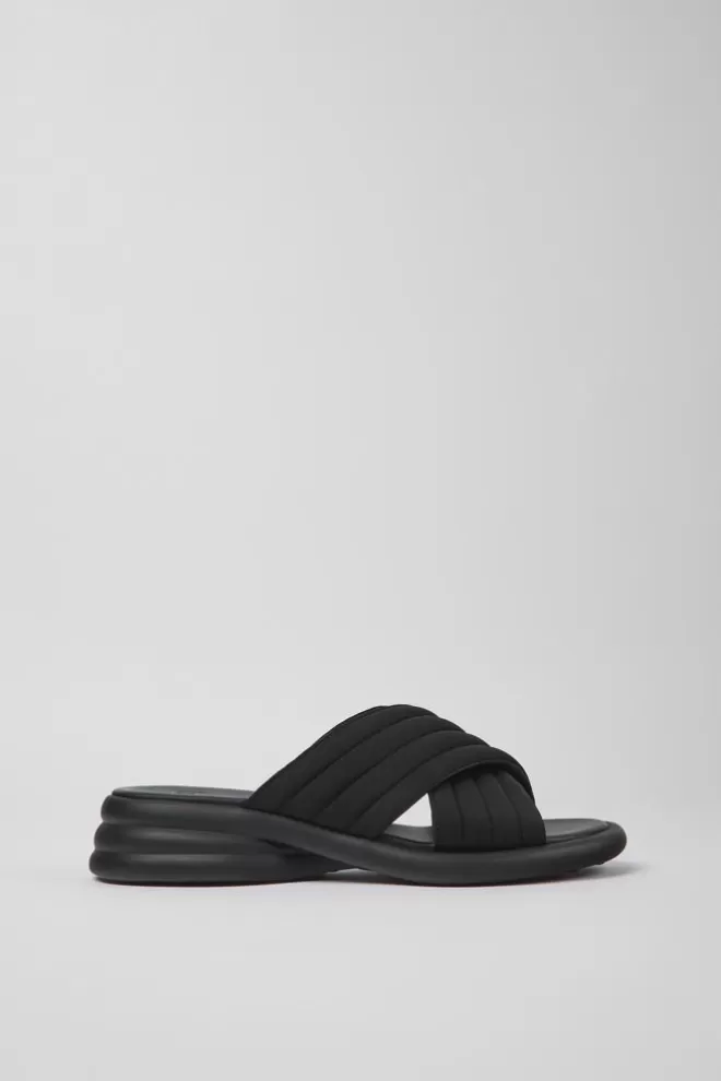 Sandalias<Camper Sandalias Negras De Tejido Para Mujer