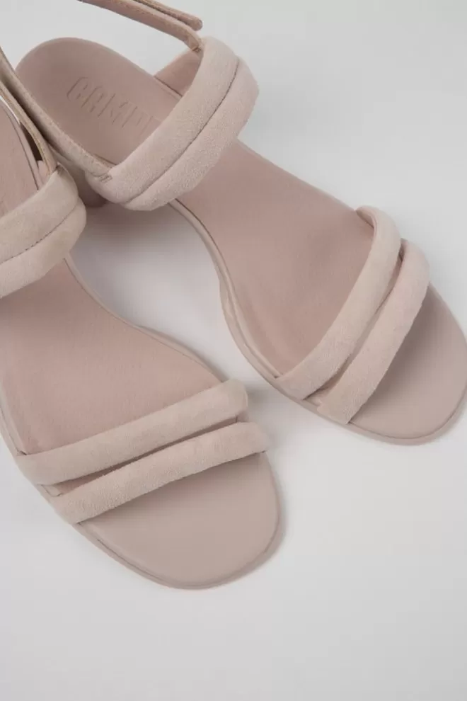 Sandalias<Camper Sandalias Rosas De Nobuk Para Mujer