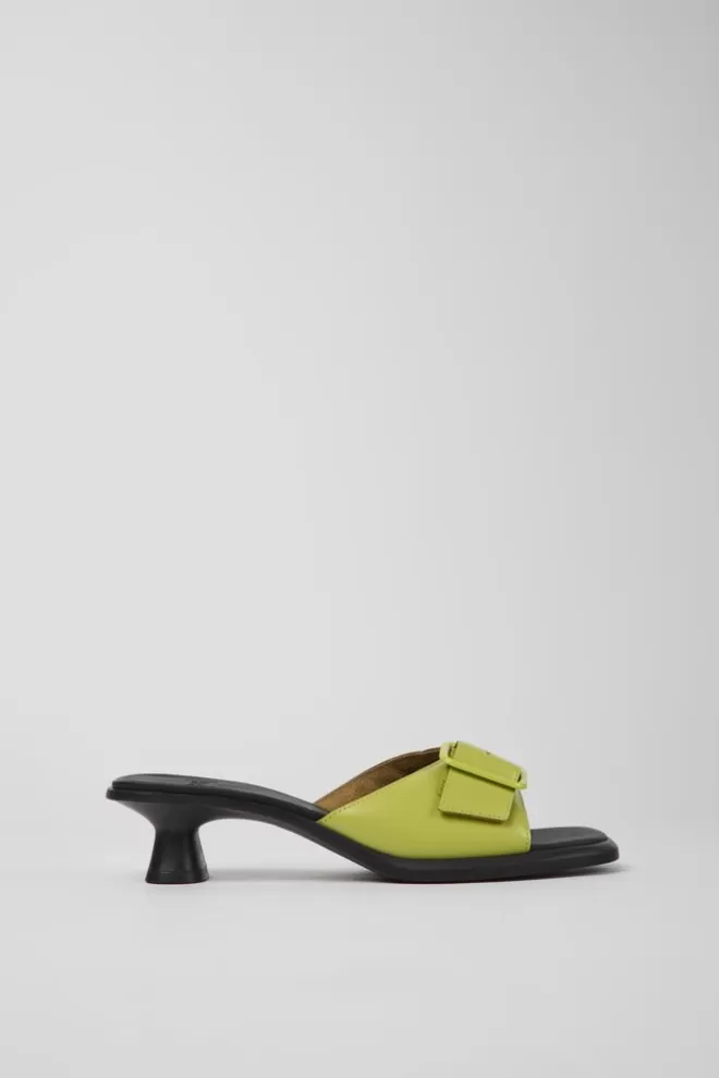 Sandalias<Camper Sandalias Verdes De Piel Para Mujer