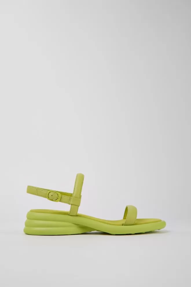 Sandalias<Camper Sandalias Verdes De Piel Para Mujer