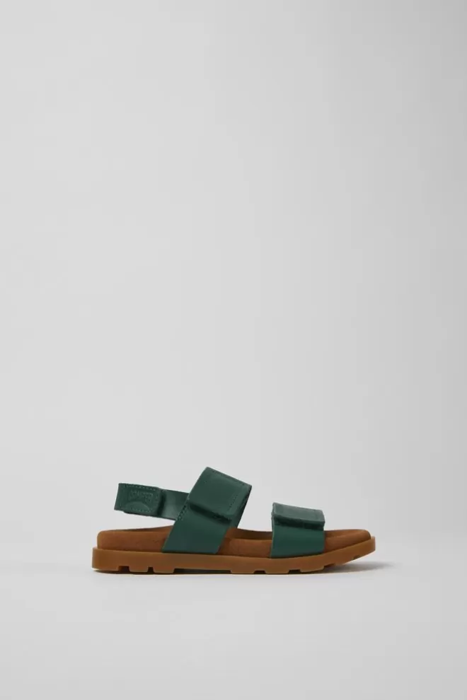 Sandalias<Camper Sandalias Verdes De Piel Para Ninos