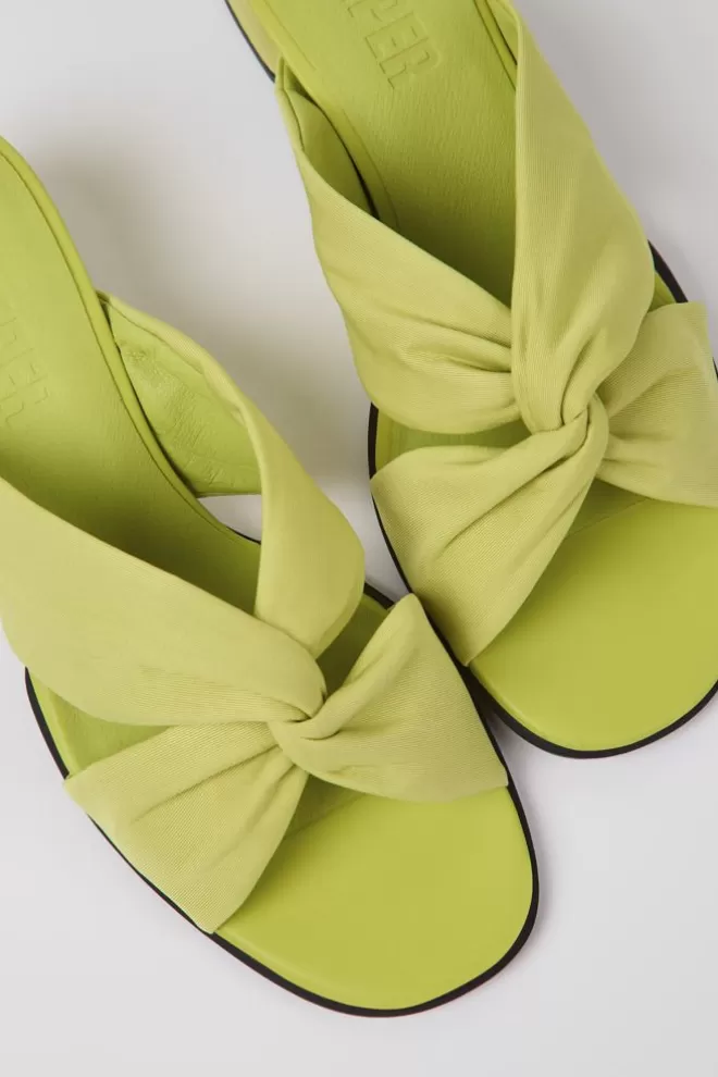 Sandalias<Camper Sandalias Verdes De Tejido Para Mujer