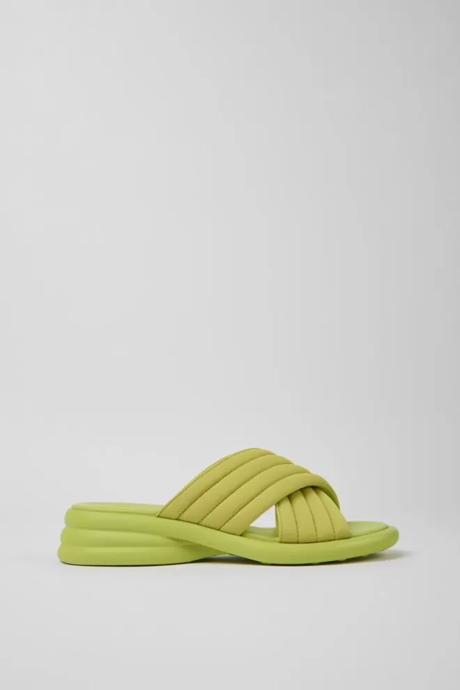 Sandalias<Camper Sandalias Verdes De Tejido Para Mujer