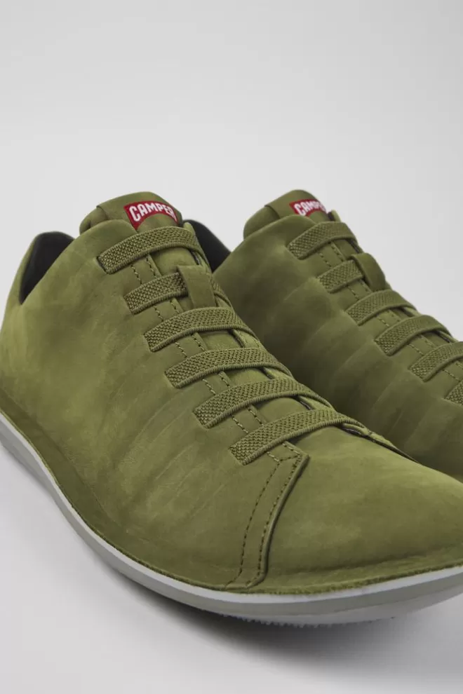 Zapatos Casual<Camper Sneaker Baja De Nobuk Verde Para Hombre