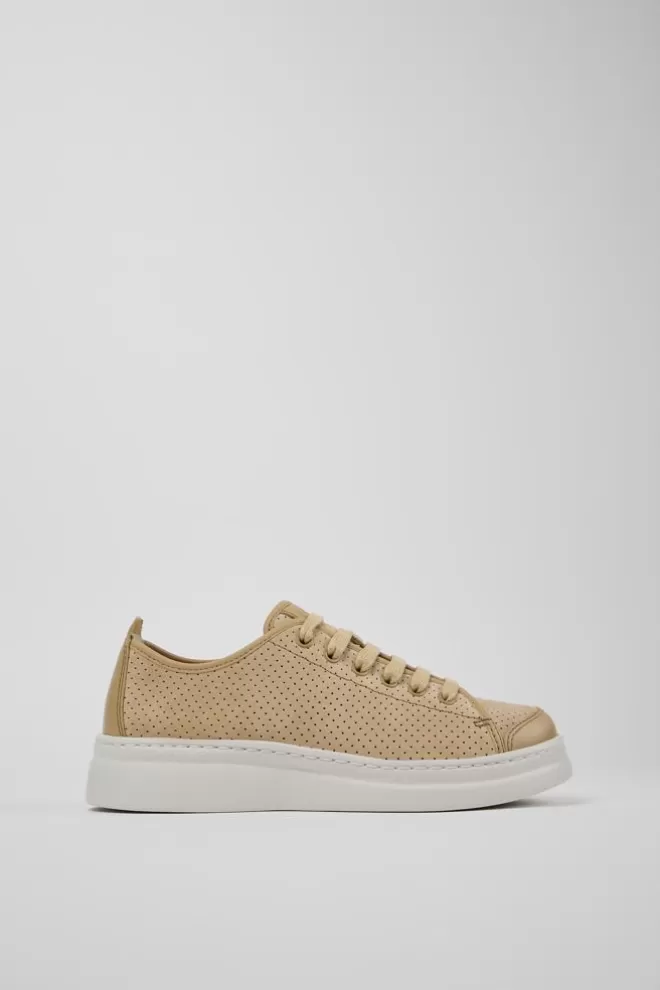 Zapatillas<Camper Sneaker De Nobuk/Piel Beige Para Mujer