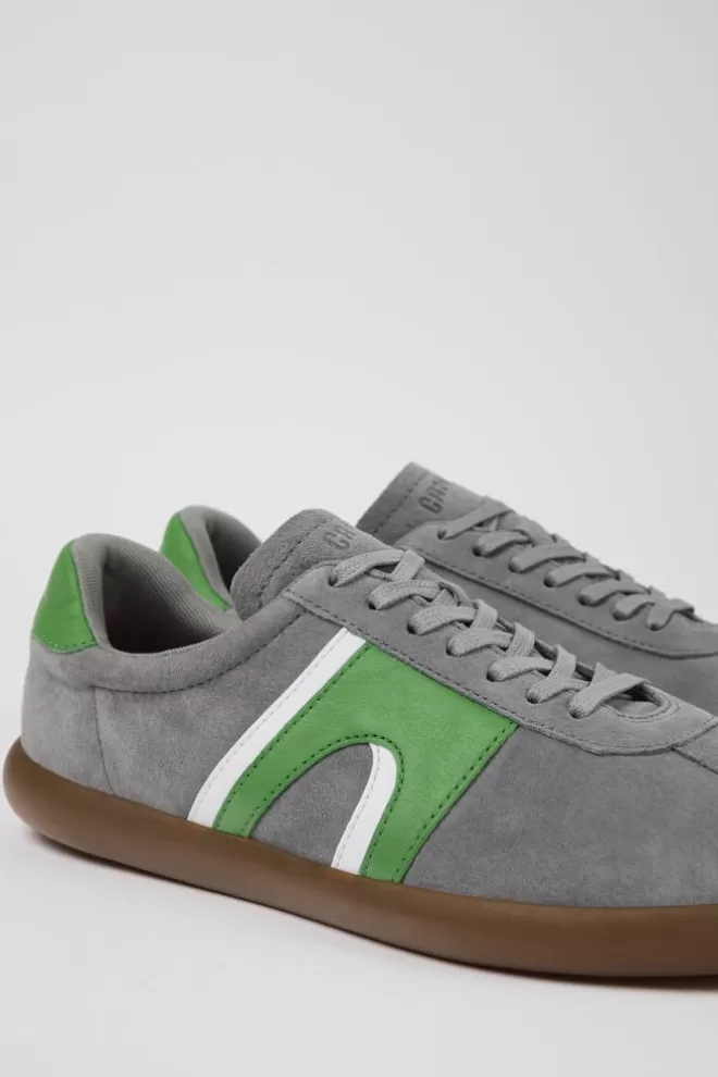 Zapatillas<Camper Sneaker De Nobuk/Piel Gris Para Hombre