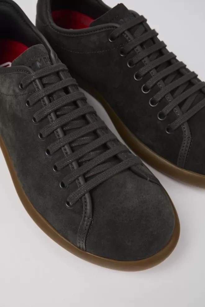 Zapatillas<Camper Sneaker De Nobuk/Piel Gris Para Hombre