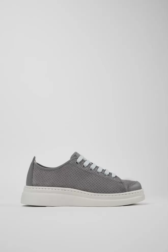 Zapatillas<Camper Sneaker De Nobuk/Piel Gris Para Mujer