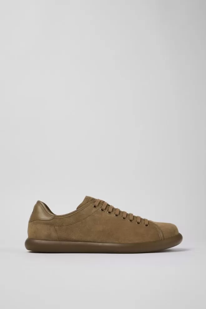 Zapatillas<Camper Sneaker De Nobuk/Piel Marron Para Hombre