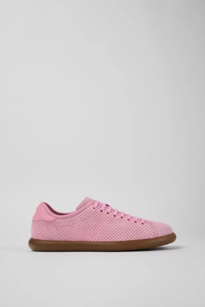 Zapatillas<Camper Sneaker De Nobuk/Piel Rosa Para Mujer