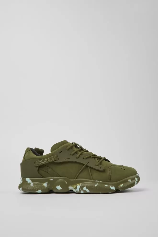 Zapatillas<Camper Sneaker De Nobuk/Tejido Verde Para Hombre