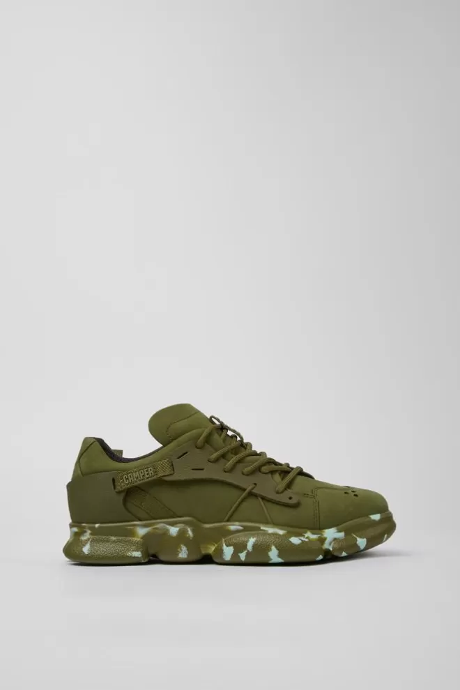 Zapatillas<Camper Sneaker De Nobuk/Tejido Verde Para Mujer