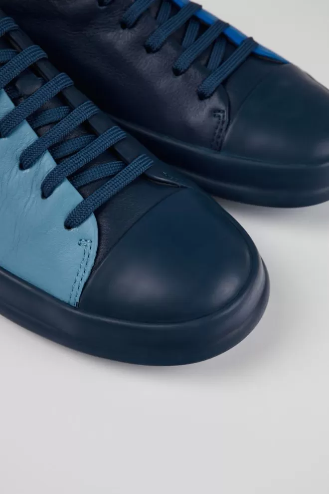 Zapatillas<Camper Sneaker De Piel Azul Para Hombre