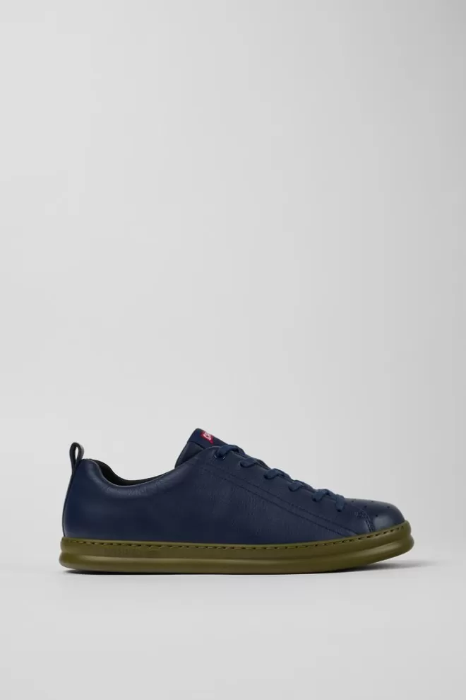 Zapatillas<Camper Sneaker De Piel Azul Para Hombre