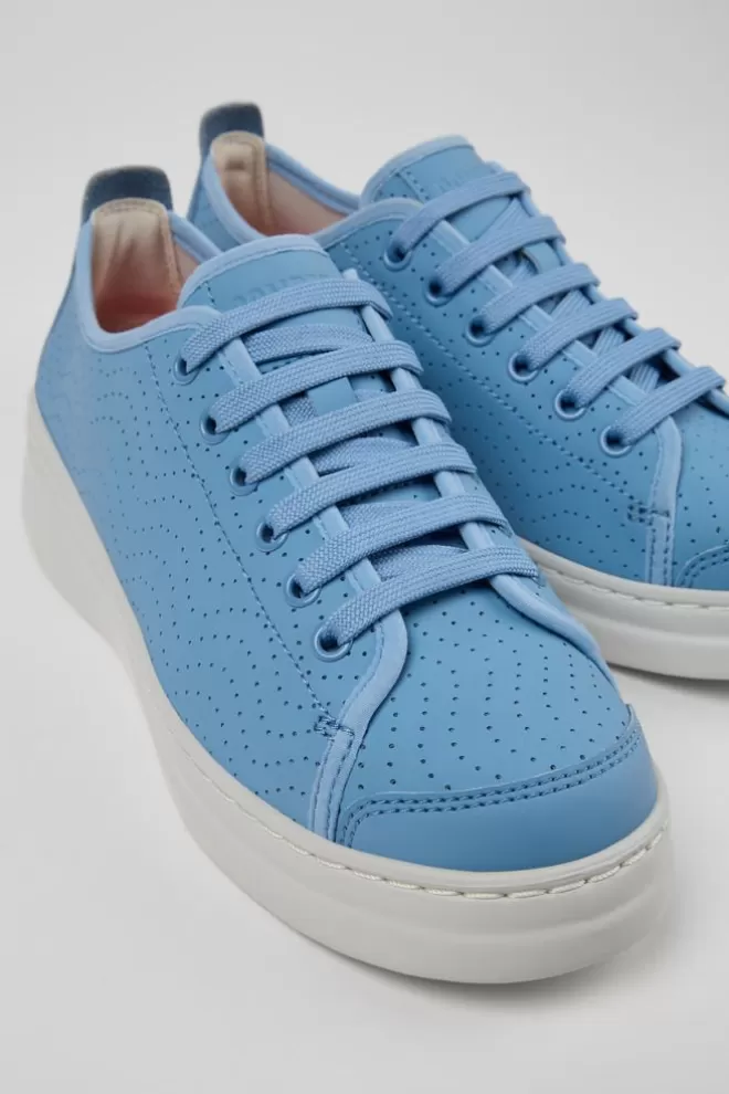 Zapatillas<Camper Sneaker De Piel Azul Para Mujer