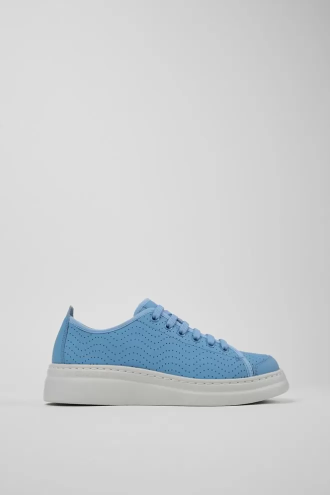 Zapatillas<Camper Sneaker De Piel Azul Para Mujer