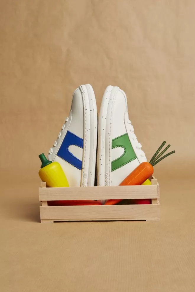 Zapatillas<Camper Sneaker De Piel Blanca