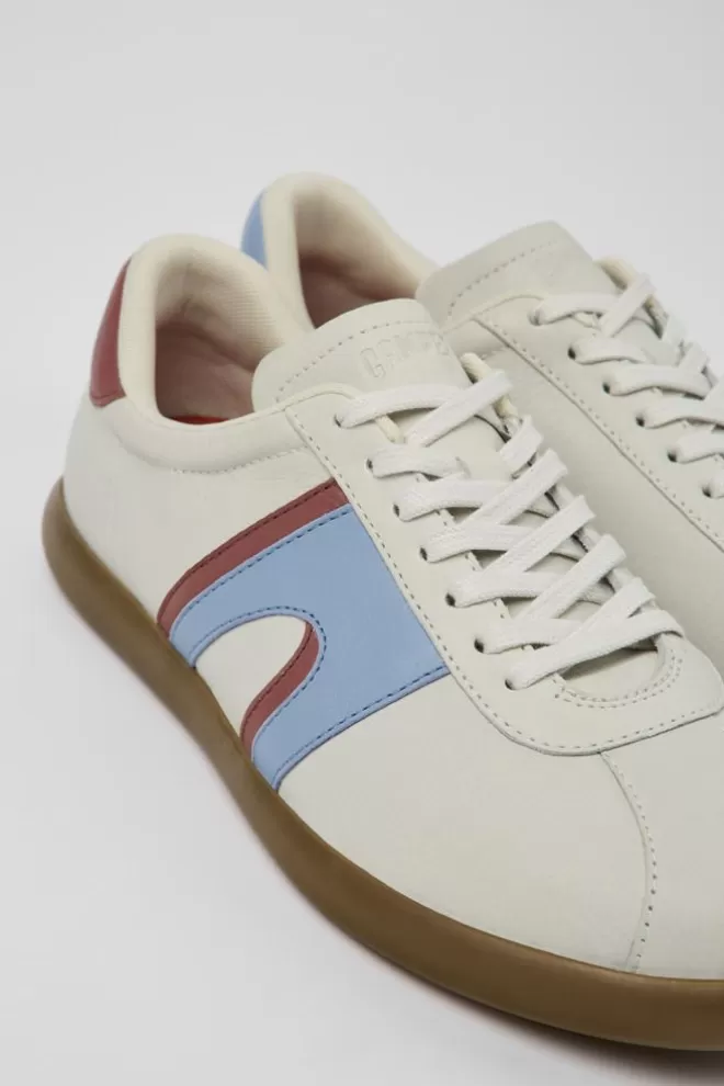 Zapatillas<Camper Sneaker De Piel Blanca Para Hombre