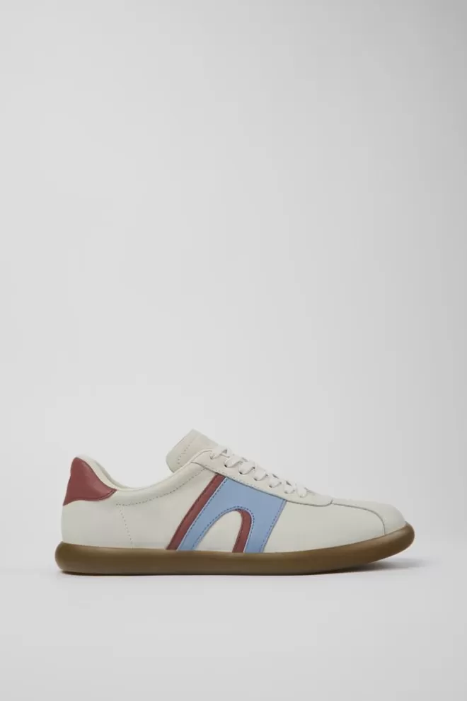 Zapatillas<Camper Sneaker De Piel Blanca Para Hombre