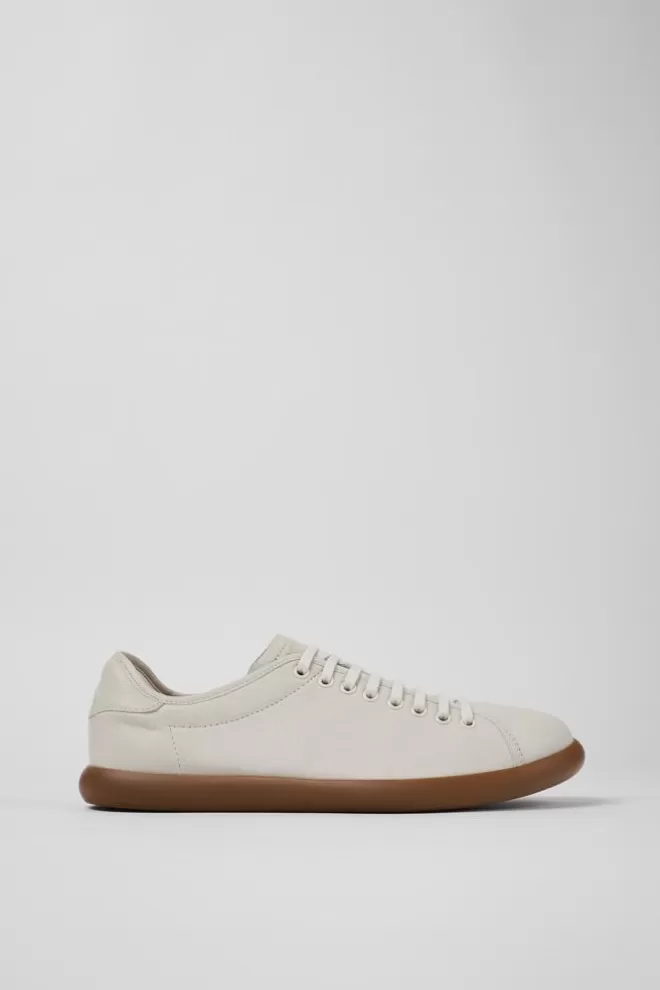 Zapatillas<Camper Sneaker De Piel Blanca Para Hombre