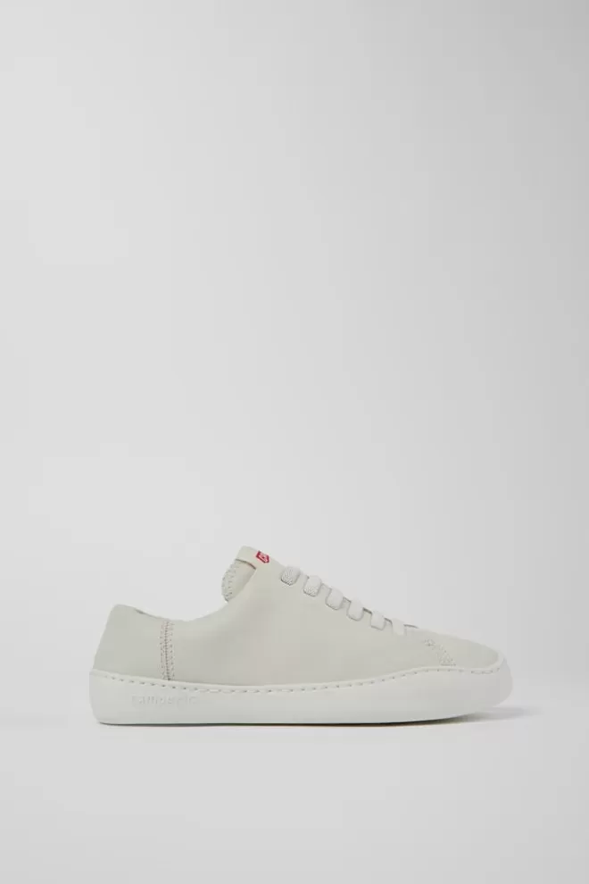 Zapatillas<Camper Sneaker De Piel Blanca Para Mujer