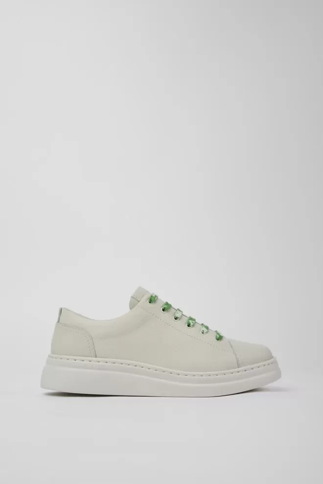 Zapatillas<Camper Sneaker De Piel Blanca Para Mujer