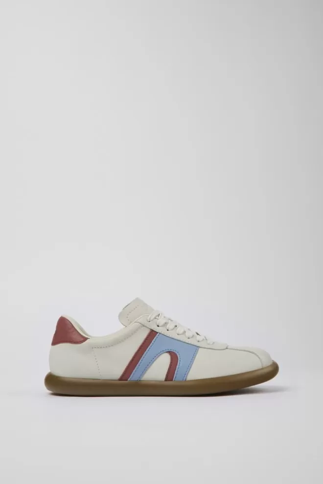 Zapatillas<Camper Sneaker De Piel Blanca Para Mujer