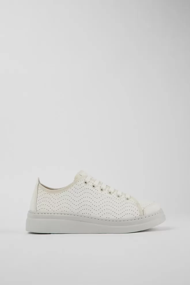 Zapatillas<Camper Sneaker De Piel Blanca Para Mujer