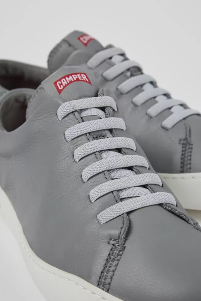 Zapatos Casual<Camper Sneaker De Piel Gris Para Hombre