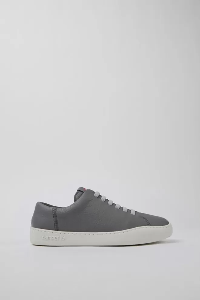 Zapatillas<Camper Sneaker De Piel Gris Para Mujer