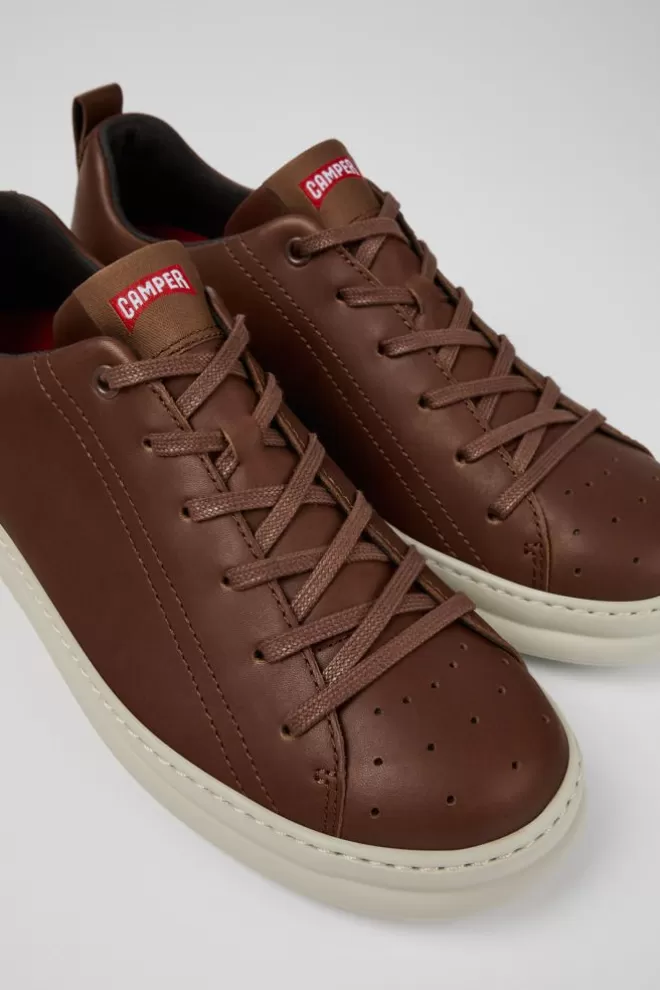 Zapatillas<Camper Sneaker De Piel Marron Para Hombre