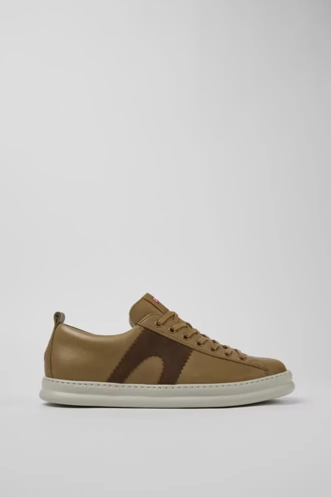 Zapatillas<Camper Sneaker De Piel Marron Para Hombre