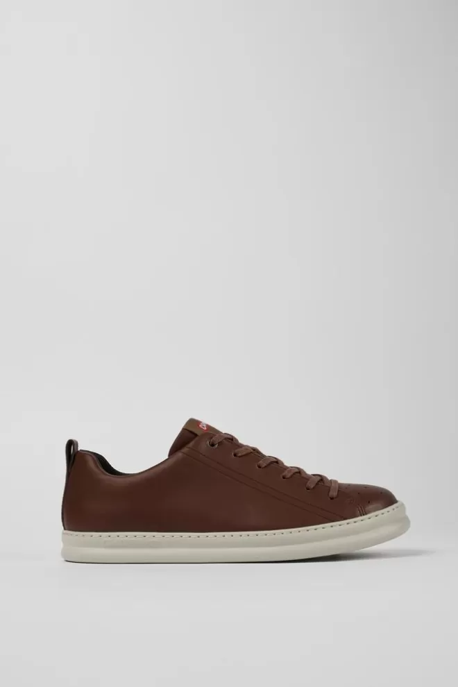 Zapatillas<Camper Sneaker De Piel Marron Para Hombre