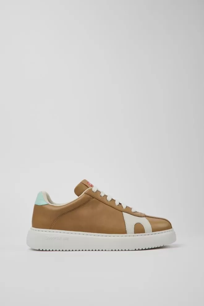 Zapatillas<Camper Sneaker De Piel Marron Para Mujer