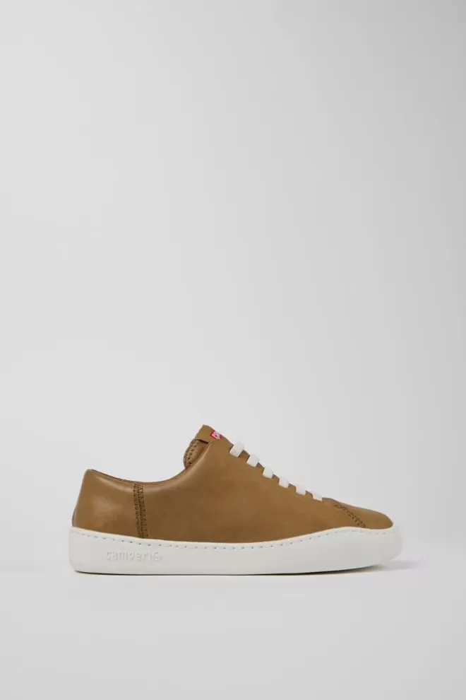 Zapatillas<Camper Sneaker De Piel Marron Para Mujer