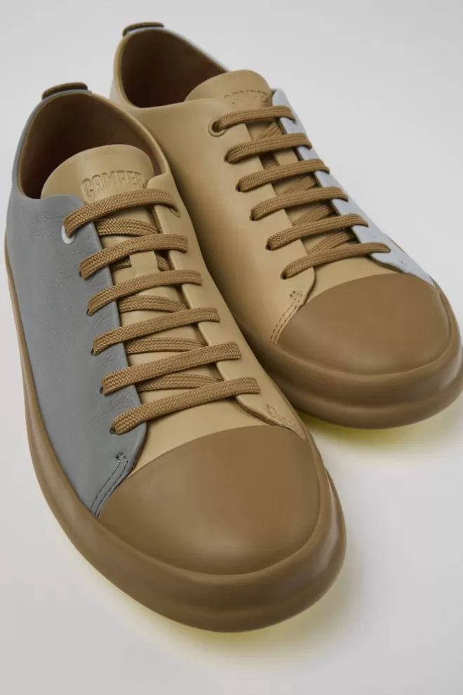 Zapatillas<Camper Sneaker De Piel Multicolor Para Hombre