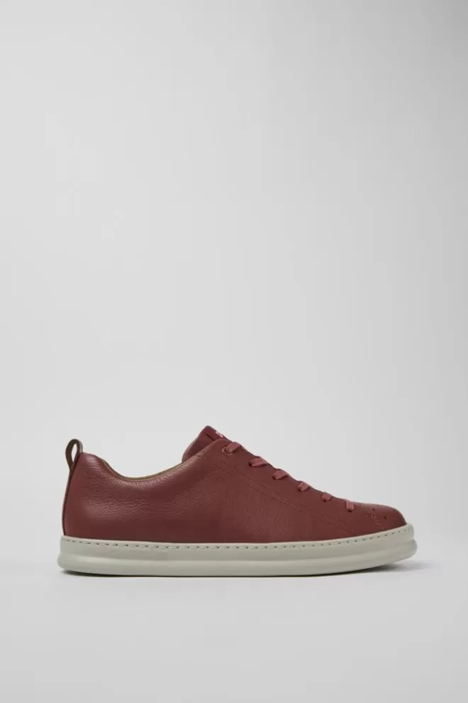 Zapatillas<Camper Sneaker De Piel Roja Para Hombre