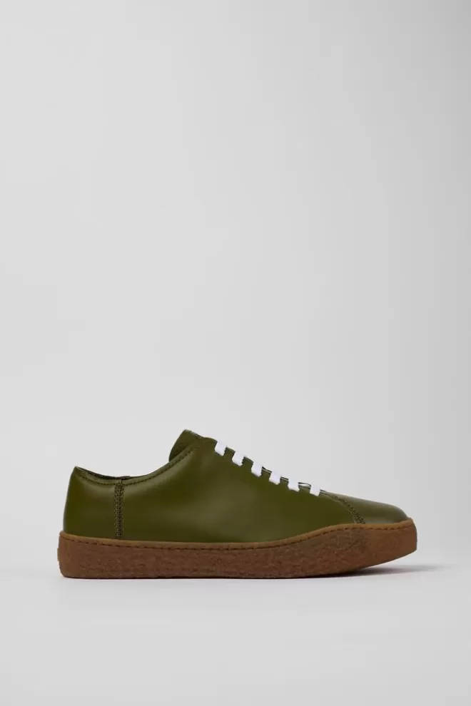 Zapatillas<Camper Sneaker De Piel Verde Para Hombre