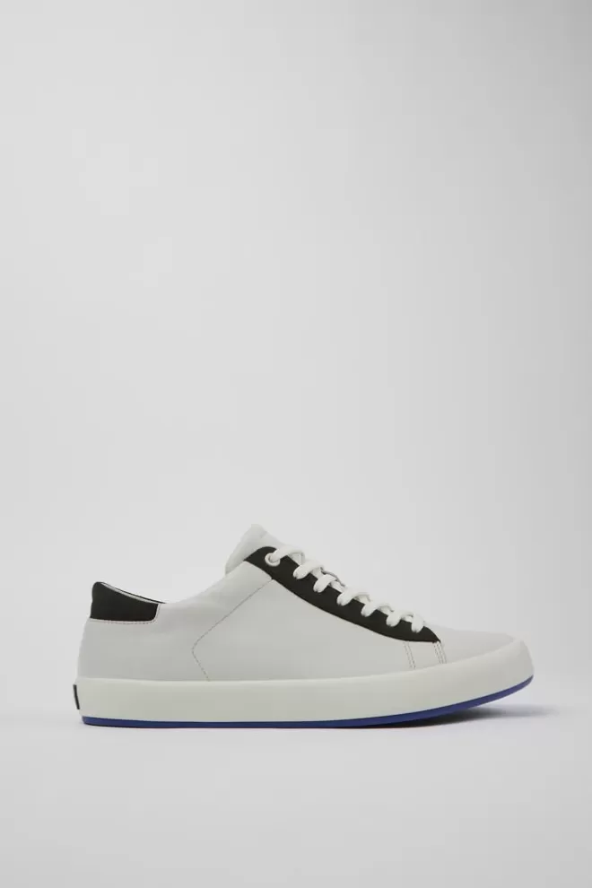 Zapatillas<Camper Sneaker De Piel/Nobuk Blanca Para Hombre