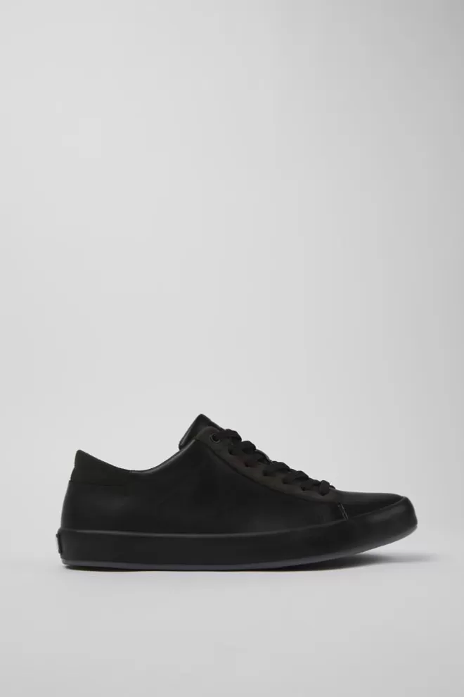 Zapatillas<Camper Sneaker De Piel/Nobuk Negra Para Hombre