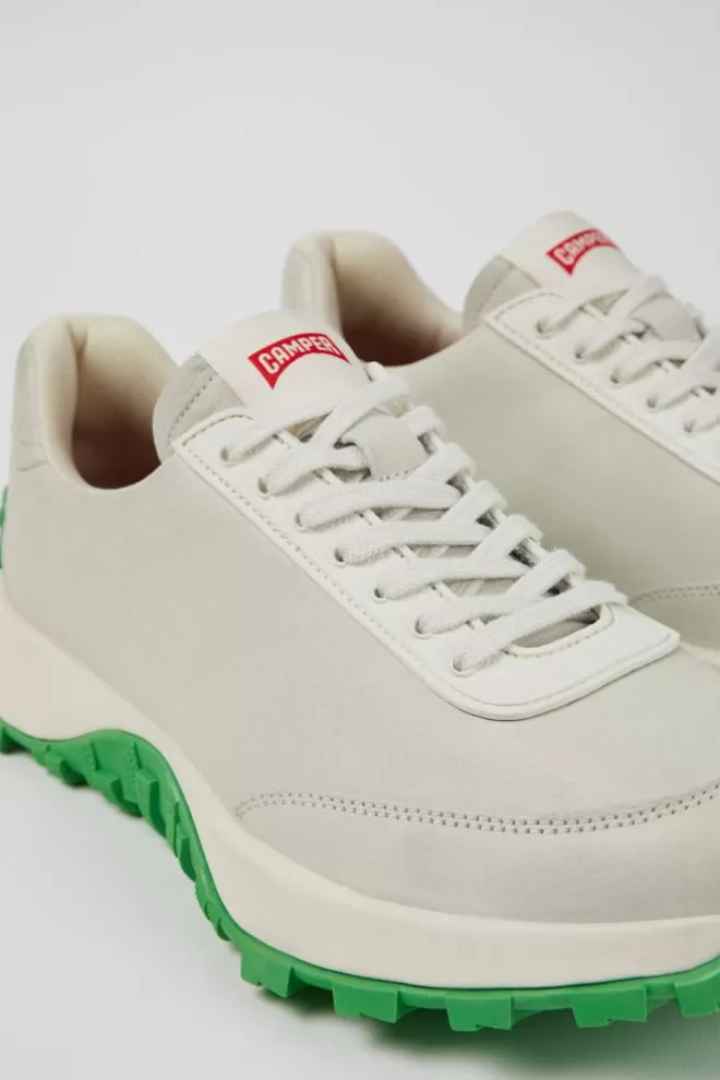 Zapatillas<Camper Sneaker De Piel/Tejido Blanca Para Hombre