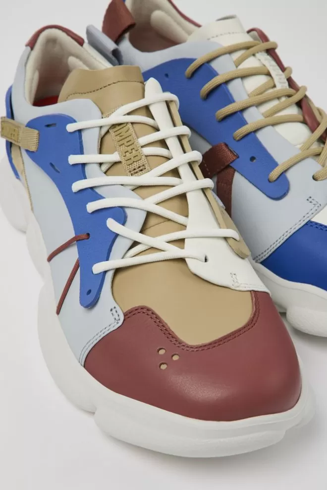 Zapatillas<Camper Sneaker De Piel/Tejido Multicolor Para Hombre