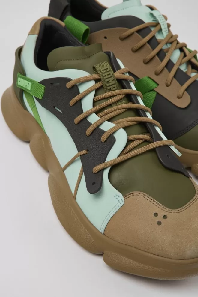 Zapatillas<Camper Sneaker De Piel/Tejido Multicolor Para Hombre