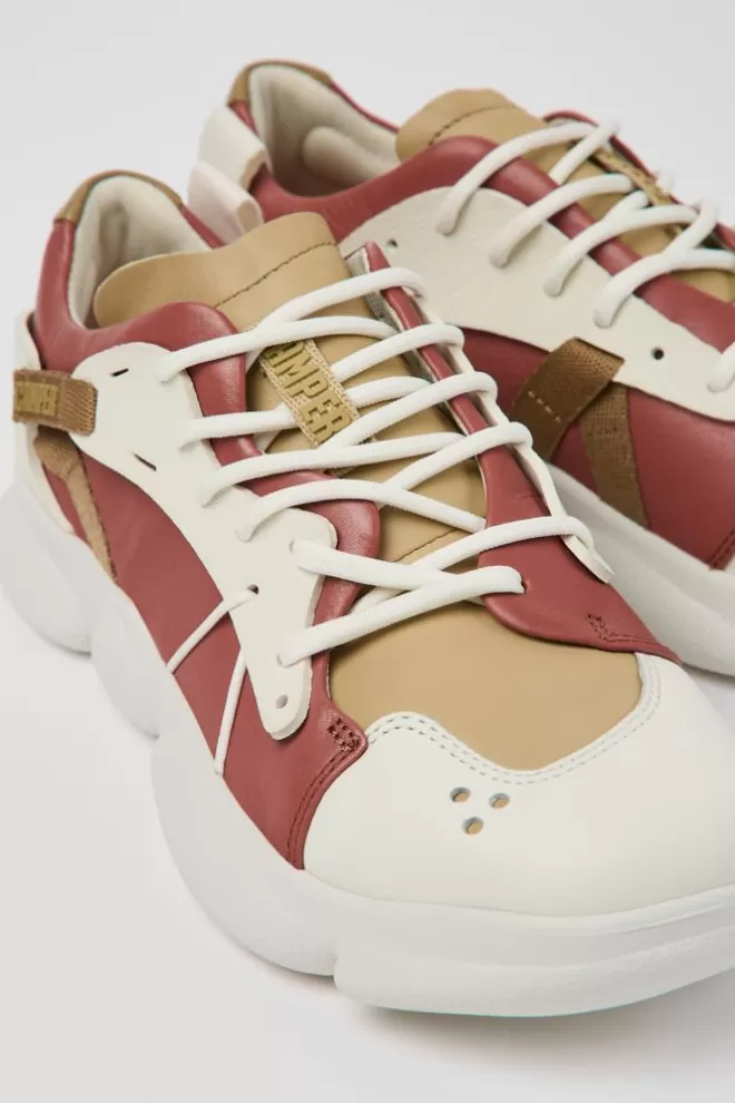 Zapatillas<Camper Sneaker De Piel/Tejido Multicolor Para Mujer