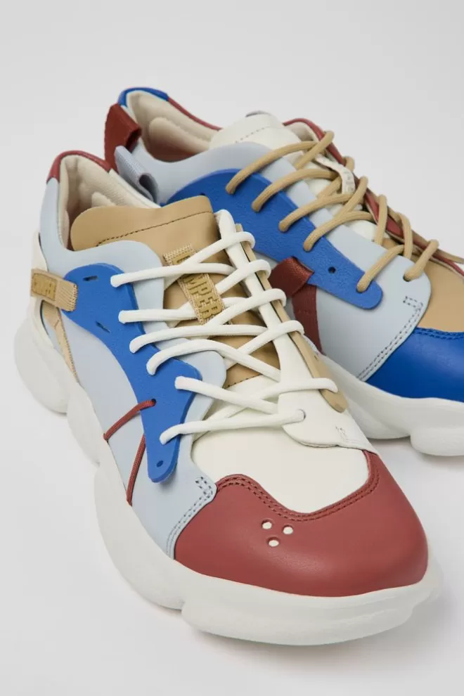 Zapatillas<Camper Sneaker De Piel/Tejido Multicolor Para Mujer