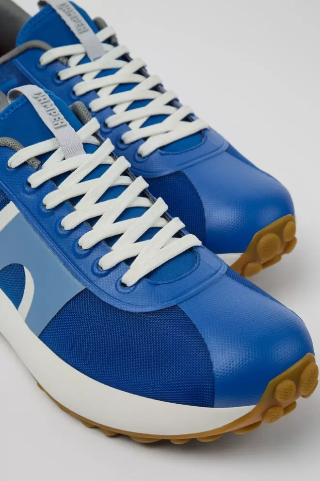 Zapatillas<Camper Sneaker De Tejido Azul Para Hombre